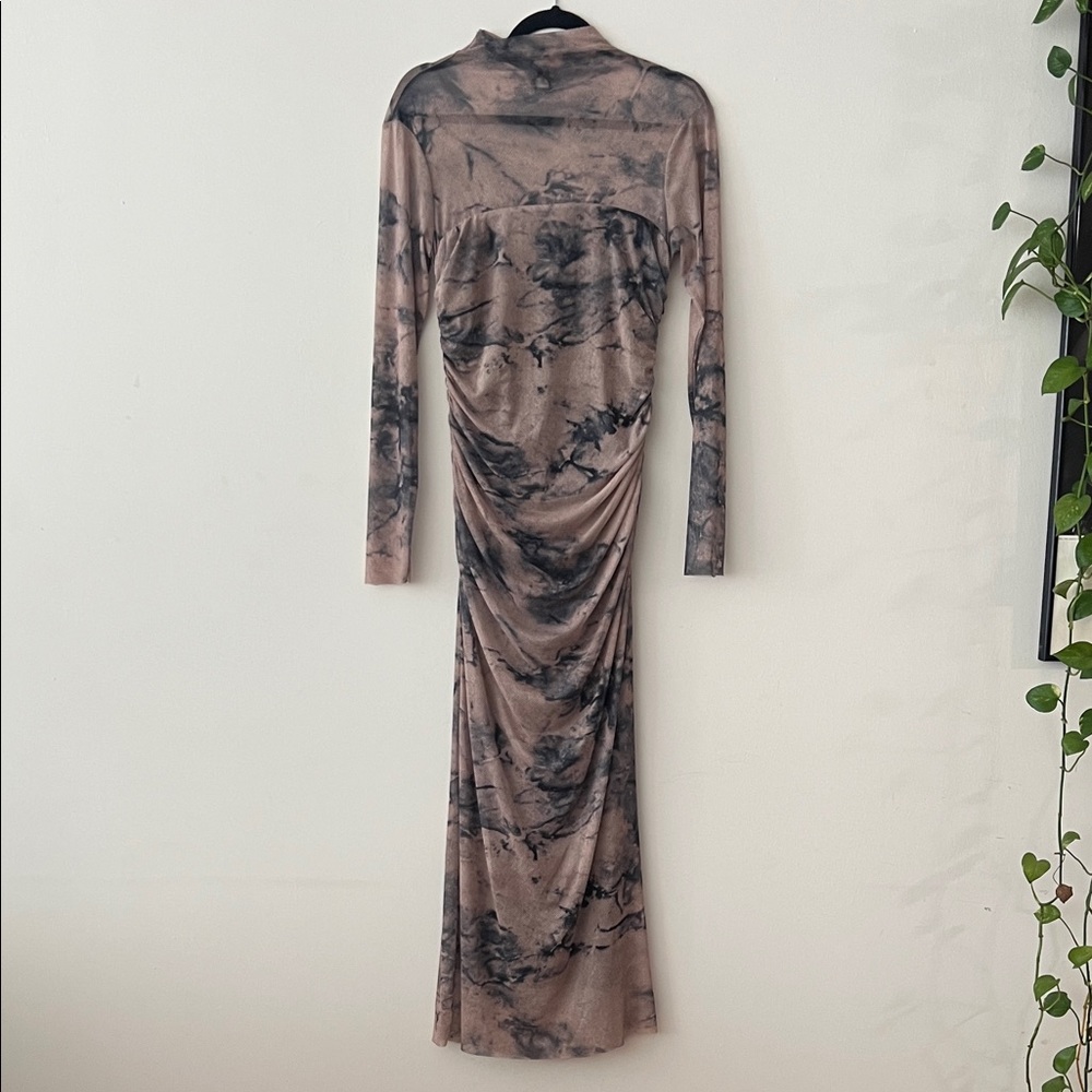 Zara Black and Tan Long Sleeve Dress